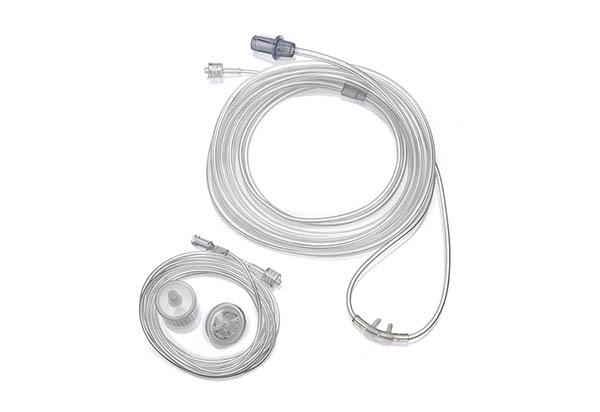 Sentri Nasenkanüle Babies, gebogene Ansatzstücke, O2-Schlauch 2.1m, CO2-Messleitung, Filter