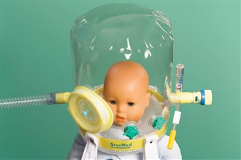 CaStar Infant Helm für Babies mit Notluftventil und Manipulationsport, Patientengewicht ca. 7-12 kg