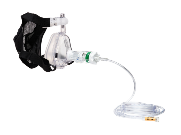 GO-PAP System mit Sauerstoffschlauch und BiTrac ED Maske mit Kopfband und Haube, Erw. medium