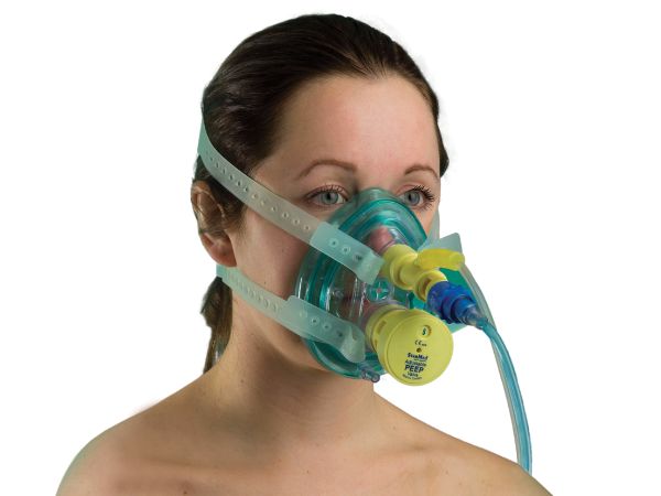 CPAP-Maske mit integriertem Venturi Flow-Treiber und verstellbarem PEEP-Ventil, extragroß
