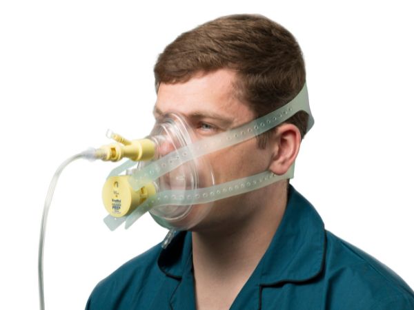 CPAP-Maske mit integriertem Venturi-Flowtreiber und verstellbarem PEEP-Ventil, Extragroß