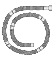 22mm Flextube Narkosegasabsaugung, 5.2m - 30ID Konnektor