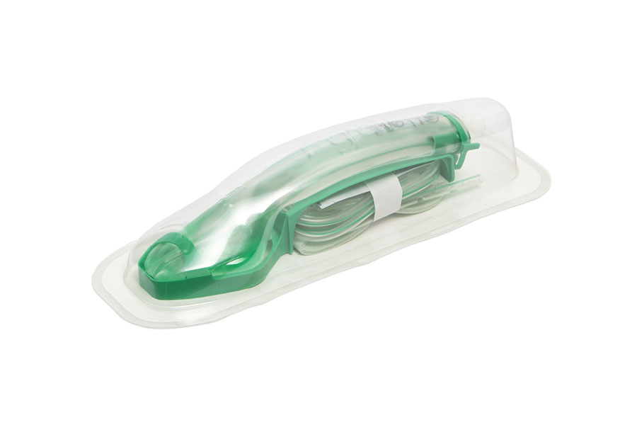i-gel® Plus Resus Pack – enthält die i-gel® Plus Größe 4 (Hakenring grün), ein Tütchen Gleitmittel, Airway-Fixierband und eine Magensonde 16CH
