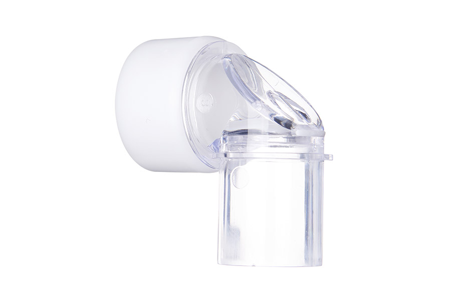 ADAPT-2-VENT™ 30 mm ID unbelüftetes Winkelstück mit Anti-Asphyxie-Ventil