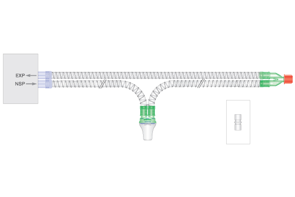 22mm Smoothbore Beatmungssystem 1.5m mit Wasserfalle 