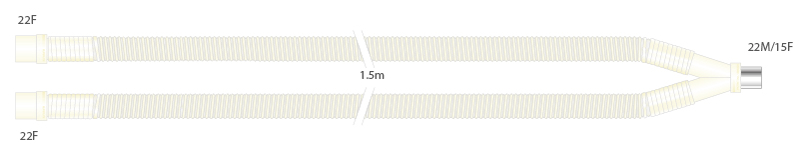 Hytrel®-Beatmungssystem 22mm, 1.5m