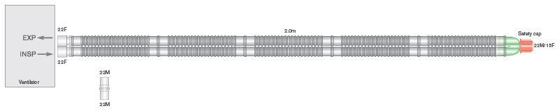 22mm Flextube Beatmungssystem 2.0m 